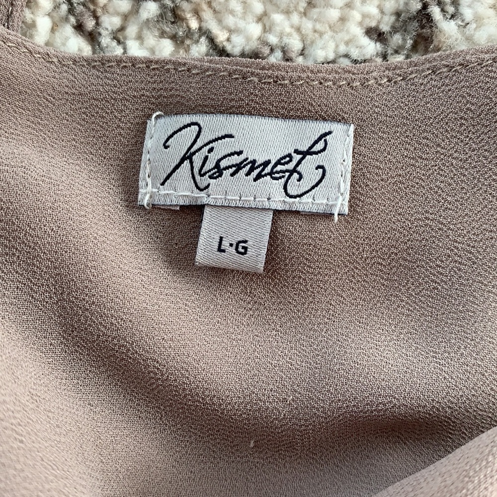 Kismet Light Grey Flowy Layered Tank Top Blouse Size L - Picture 5 of 5